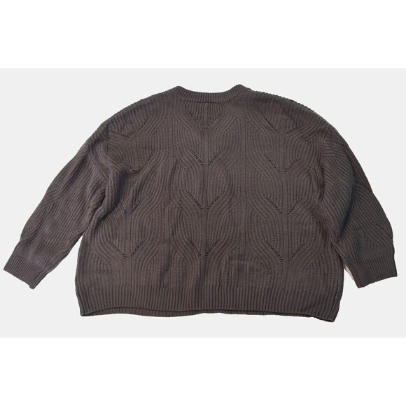 Terra & Sky Women’s Plus Size Sweater 4X Plum Purple V-Neck Long Sleeve Pullover - Picture 2 of 8